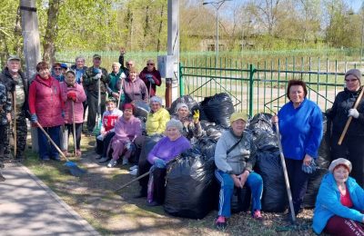 В парке р.п.Чик силами местных активистов наведён порядок в преддверии празднования Дня Победы