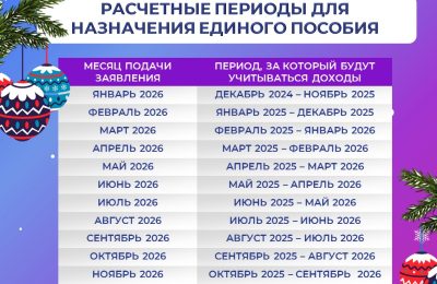 За какой период рассчитывается среднедушевой доход семьи при назначении единого пособия