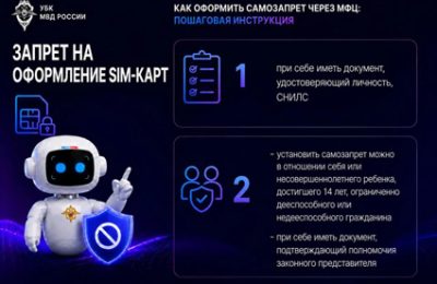 Самозапрет на оформление SIM-карт через МФЦ не даст мошенникам оформить договор на ваше имя