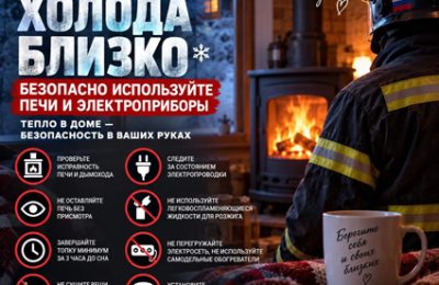 Холода близко – безопасно используйте печи и электроприборы